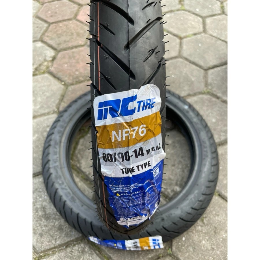 IRC TUBETYPE NR76 80/90-14 BAN DEPAN NON TUBELESS METIC BEAT VARIO SCOOPY PRODUKSI 2025
