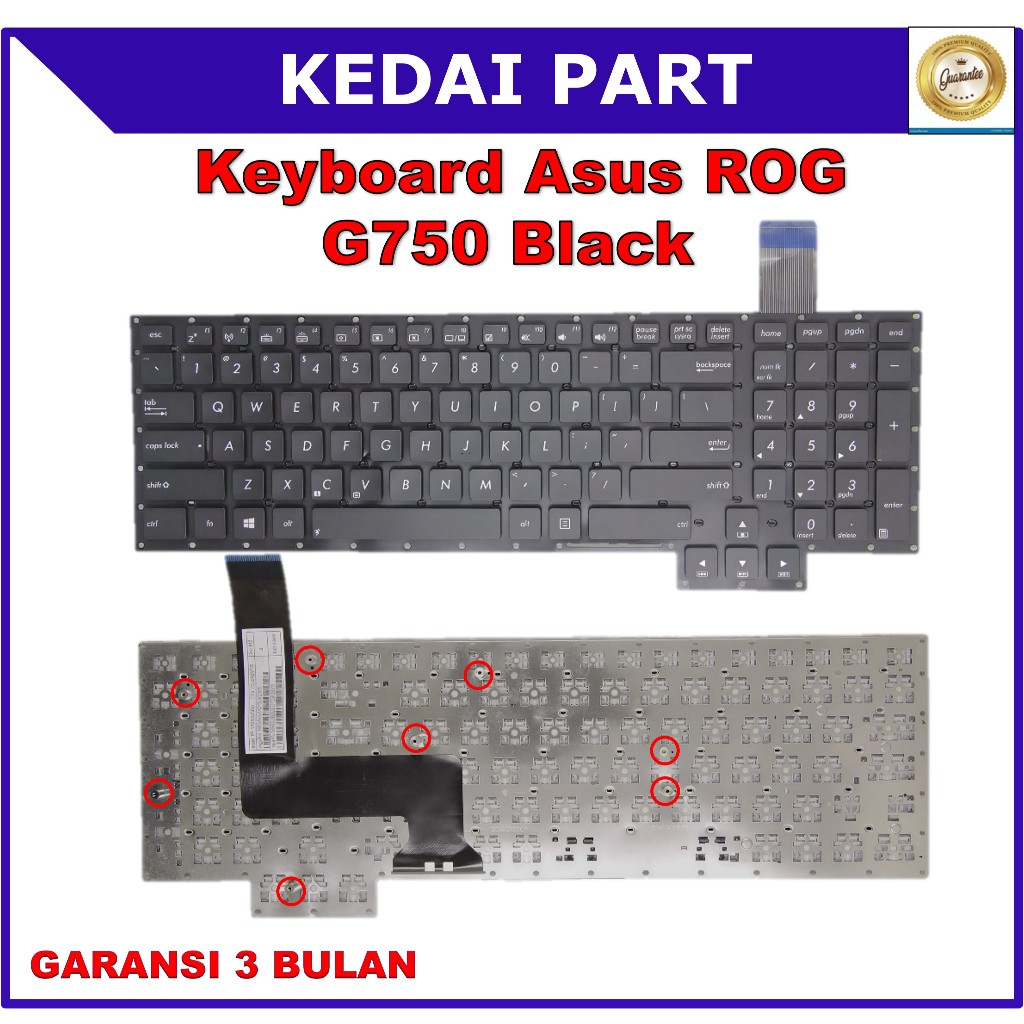 Keyboard Asus ROG G750 G750J G750JH G750JM G750JS G750JW G750JX G750JZ