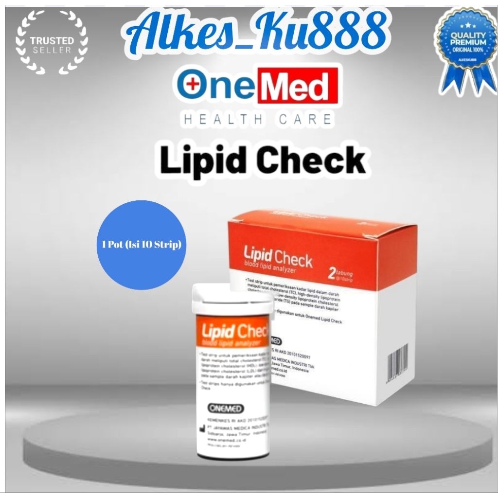 STRIP LIPID ONEMED CHECK KOLESTEROL LENGKAP LIPID TEST STRIP 4IN1 ONEMED/POT