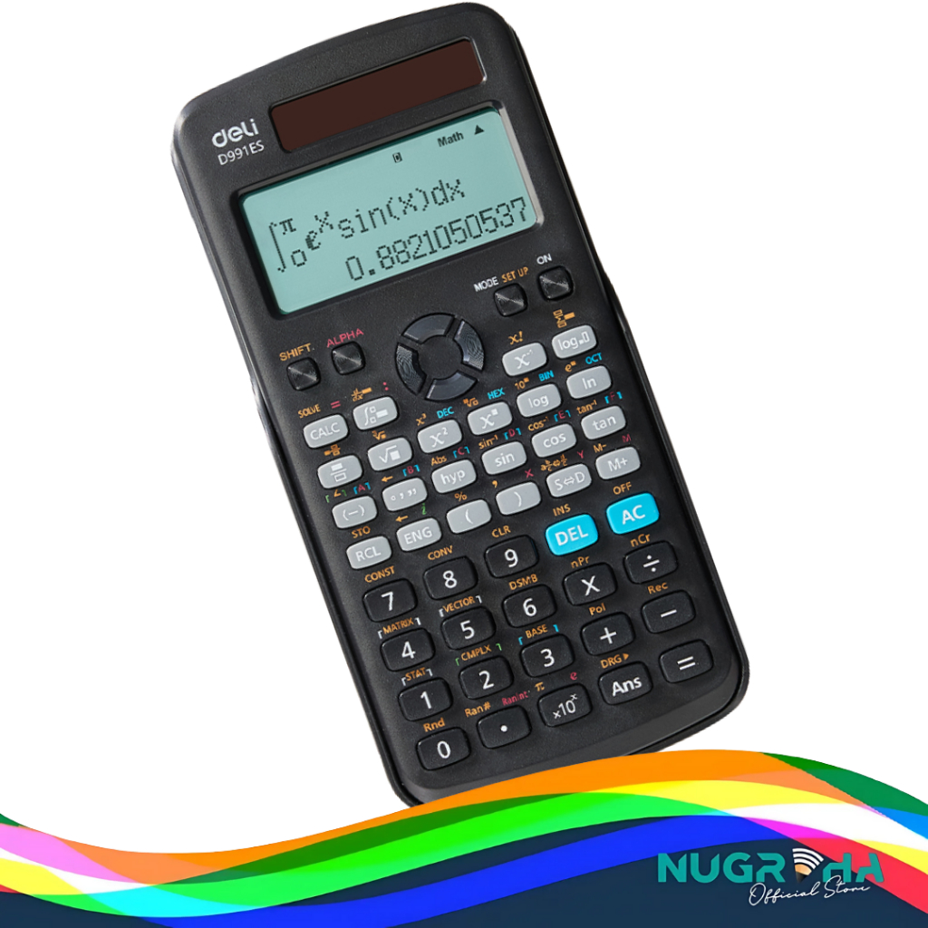 

Deli Kalkulator Ilmiah / Kalkulator Sekolah / Scientific Calculator 417Fungsi Kurikulum Indonesia D991ES