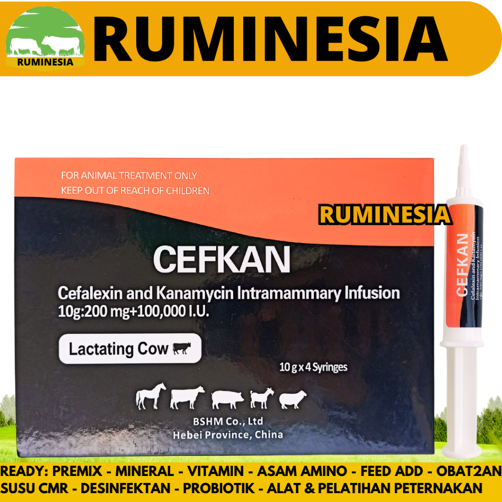 CEFKAN 10 GRAM - Obat Hewan Mastitis Kambing Sapi - Obat Mastitis Laktasi Ampuh Kambing Sapi Like Bi