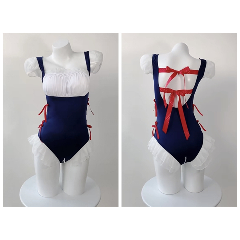 Wanita Lingerie Backless Tali Open Crotch Bikini Bodysuit One Piece Lingerie Babydoll A5360