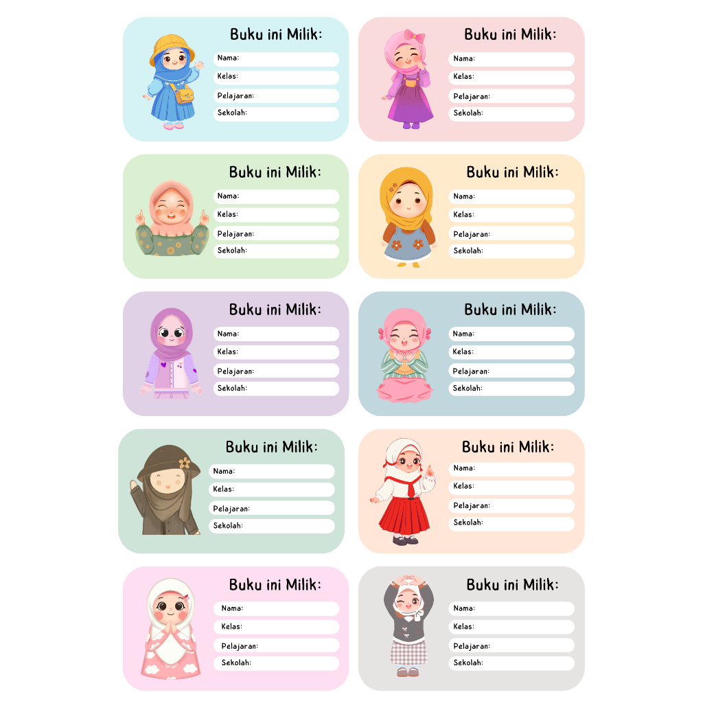 

STIKER LABEL NAMA BUKU CUSTOM LUCU WATERPROF