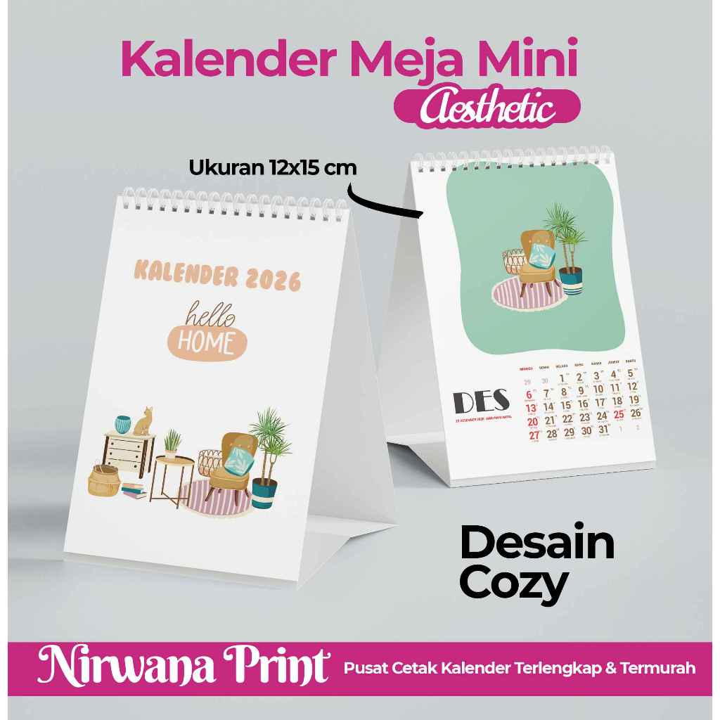 

KALENDER MEJA AESTHETIC COZY TAHUN 2026