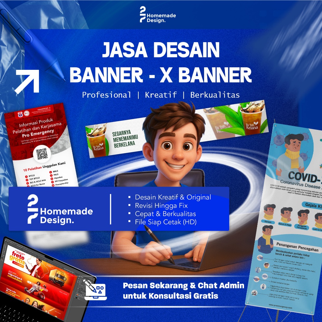 Jasa Desain Banner & X Banner Profesional | Custom Desain Murah