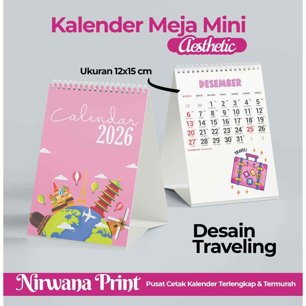 

KALENDER MEJA 2026 TRAVELLING DESIGN