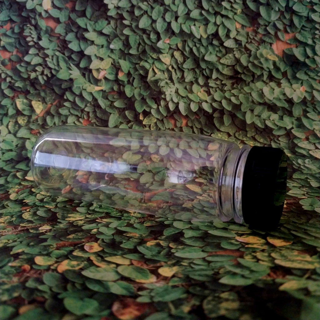 Botol Minuman Kemasan 250ml Bening Plastik Tebal Model ORGANIC