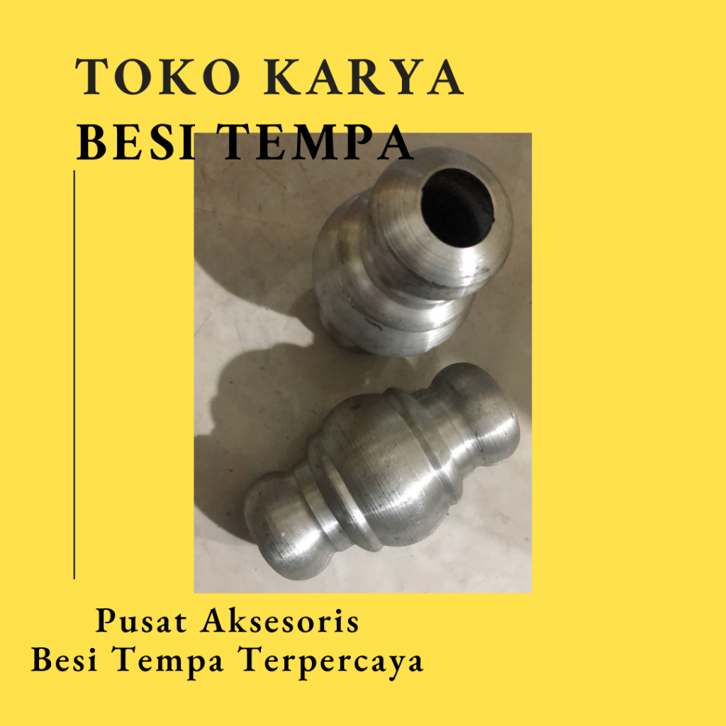 Ornamen Pagar Besi Lampion Jumbo Lubang As Bulat 19 mm / Ornamen Pagar Besi Aksesoris Lampion / Orna