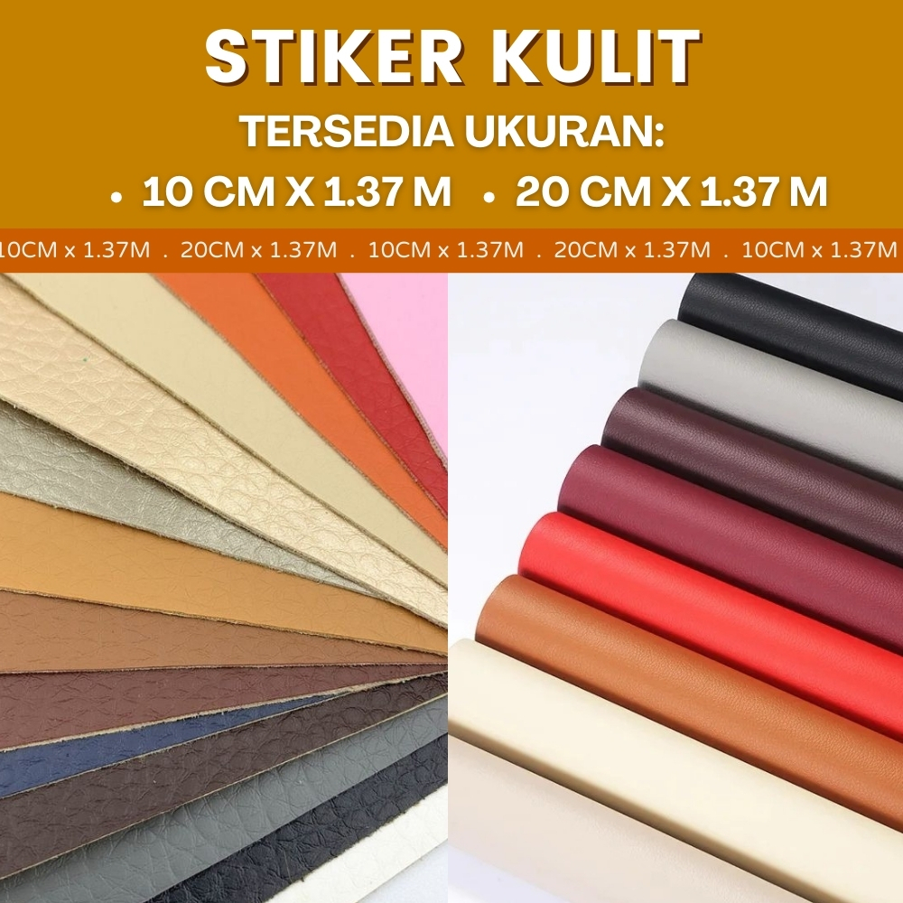 Sticker Kulit Sofa Sintetis Stiker Kulit Perekat Meteran Penambal Jok Mobil Leather Repair Anti Air