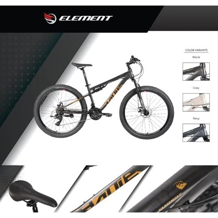 27,5 MTB FULLSUSPENSION Element Battle Sepeda Gunung Dewasa  21 Speed - disc brake