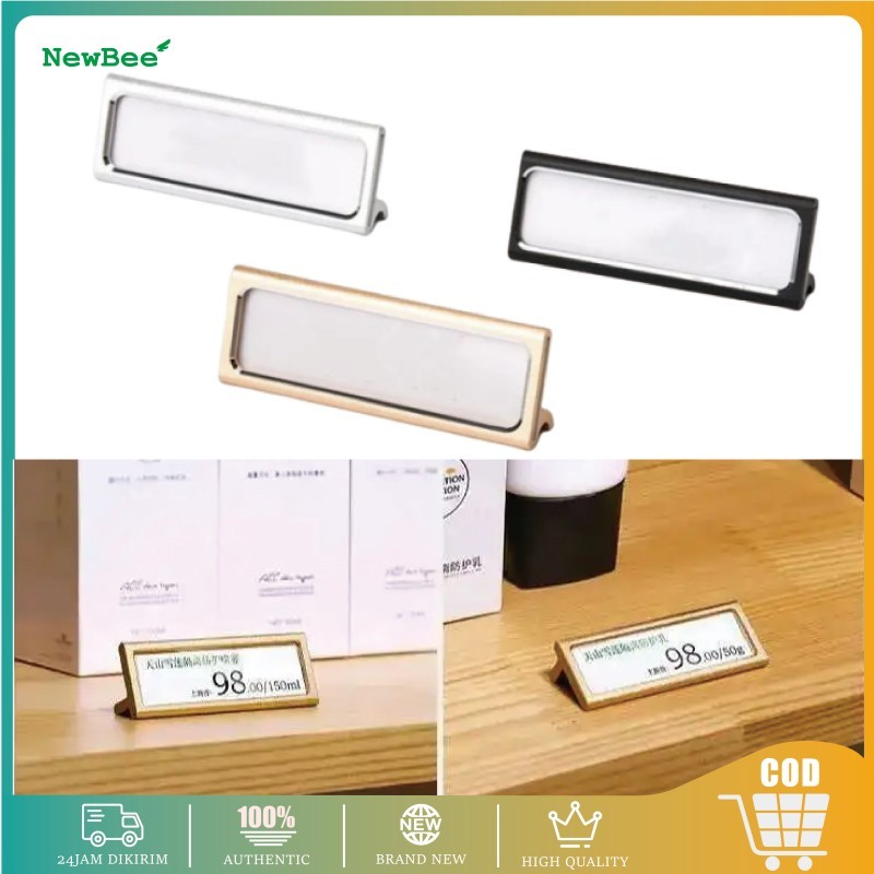 

Price Tag Holder Emas Price Label Holder Logam Rak Stand Display Tag Harga Label Harga