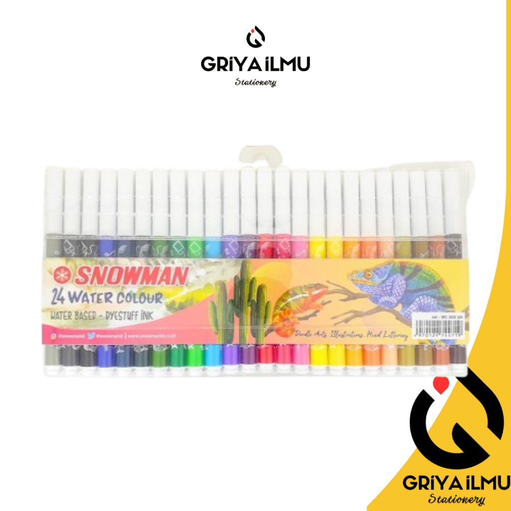 Spidol/Water Colour SNOWMAN WC-200 24 Warna/12 Warna (0251647)/(0251648)