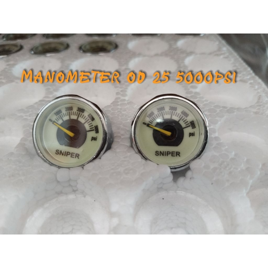MANOMETER  PCP 5000PSI , MANO METER PCP, DIAMATER 25MM , SPAREPART POMPA PCP, SUKU CADANG POMPA PCP