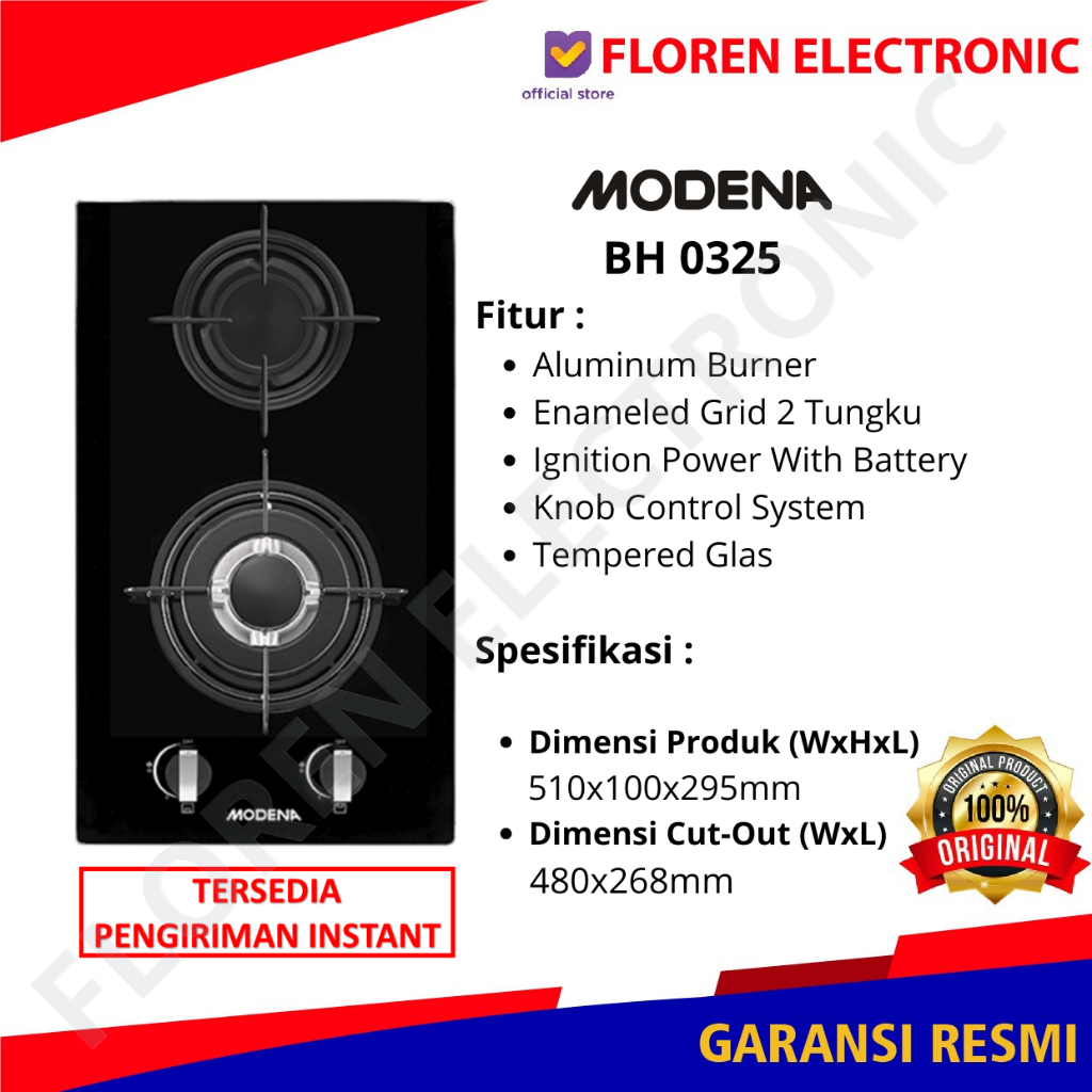 Modena BH 0325 Kompor Gas Tanam