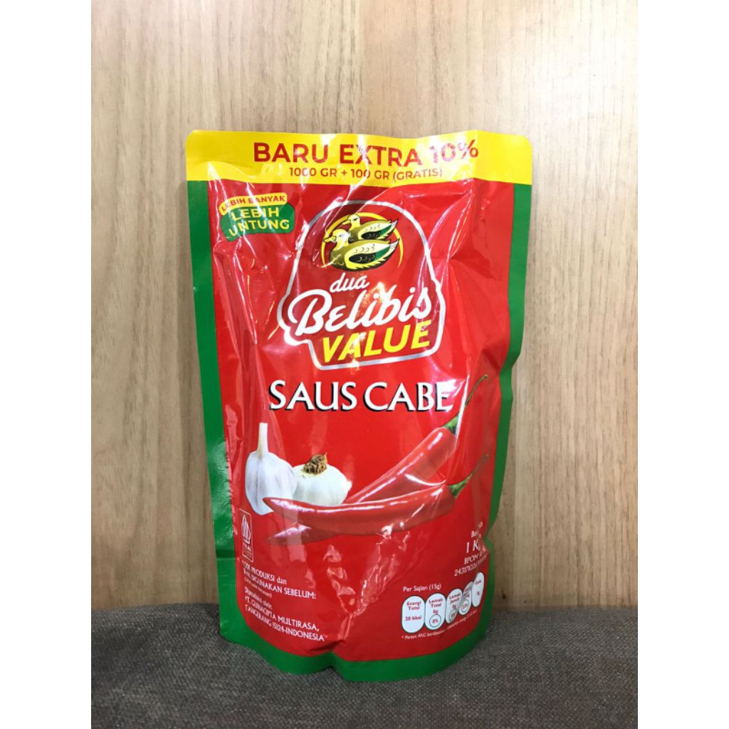 

Saus cabe 1 kg dua belibis value pack / saos sambal belibis murah