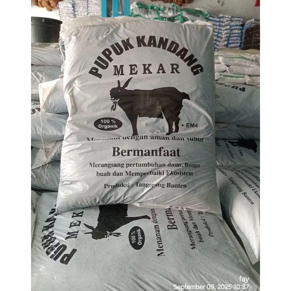 Pupuk kandang kambing Mekar 1 sak 7 kg//Maksimal Order 1 sak 7 kg