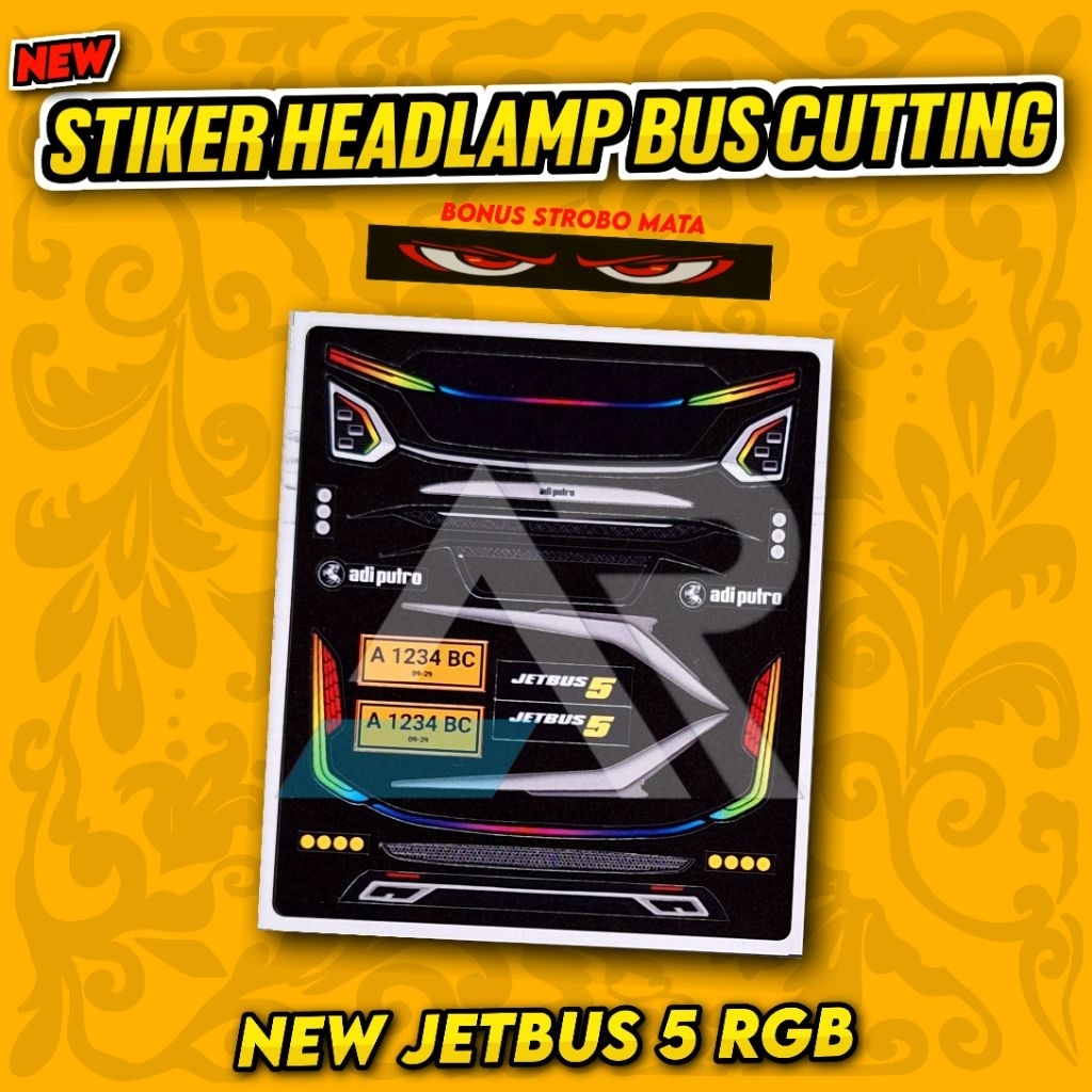 

stiker headlamp new jetbus 5