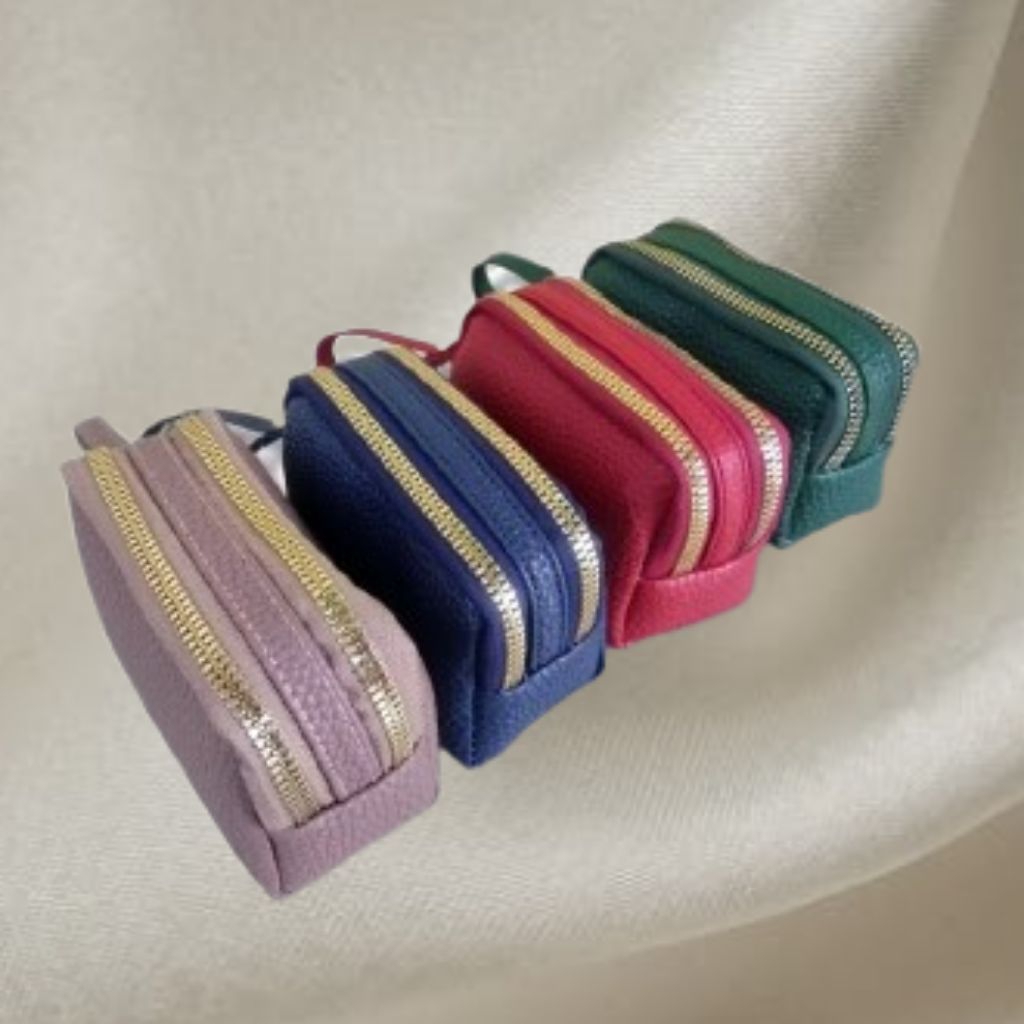 Dompet koin Dompet kecil bahan kulit jeruk murah dompet wanita Tempat koin