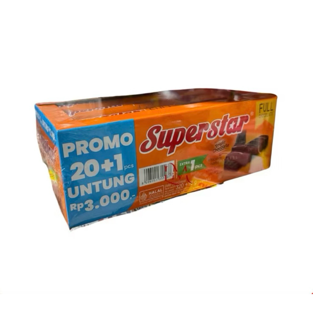 

Superstar Wafer Coklat 1 BOX Isi 20 PCS