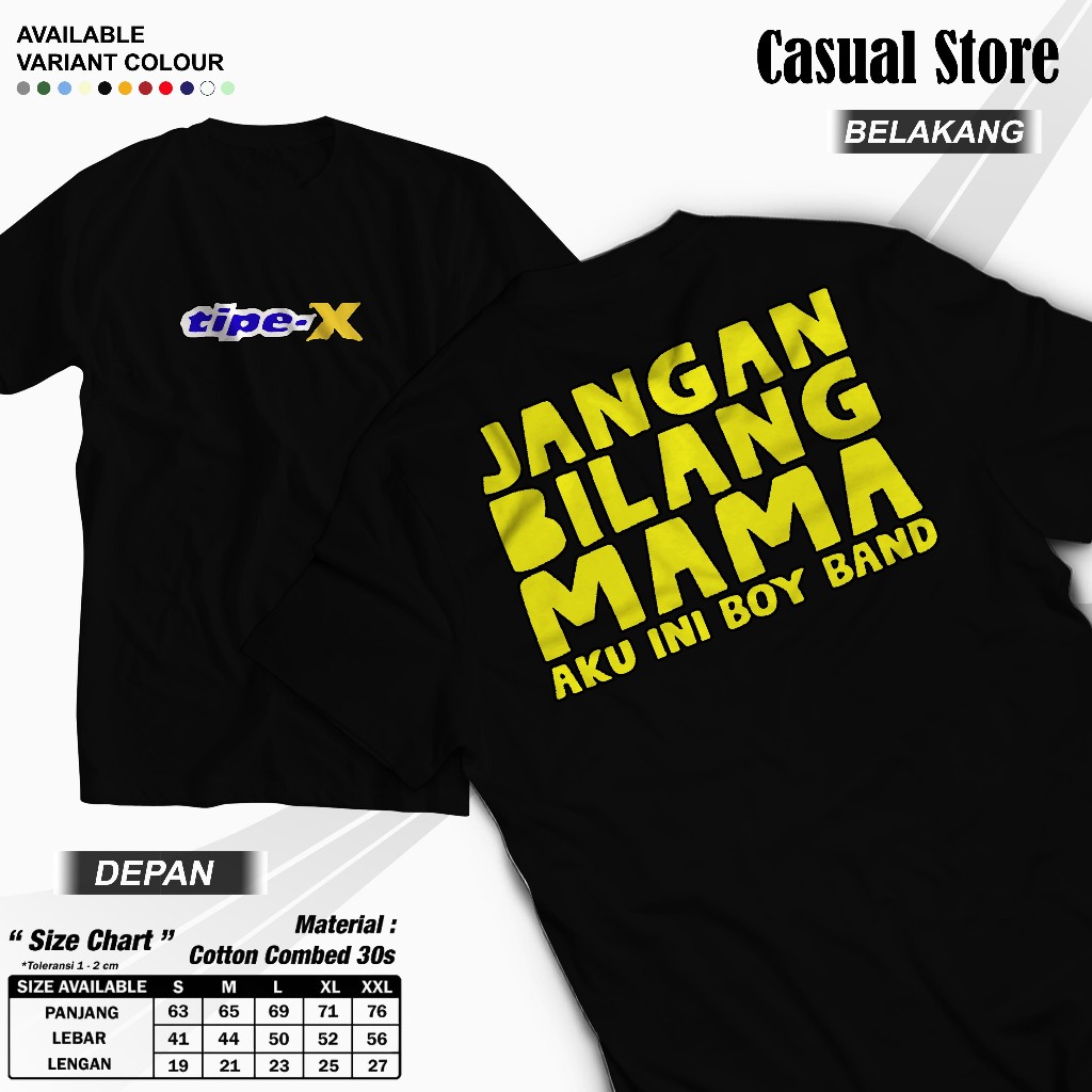 T-shirt Distro Tipe-X Kaos Music Kaos band Kaos Distro pria