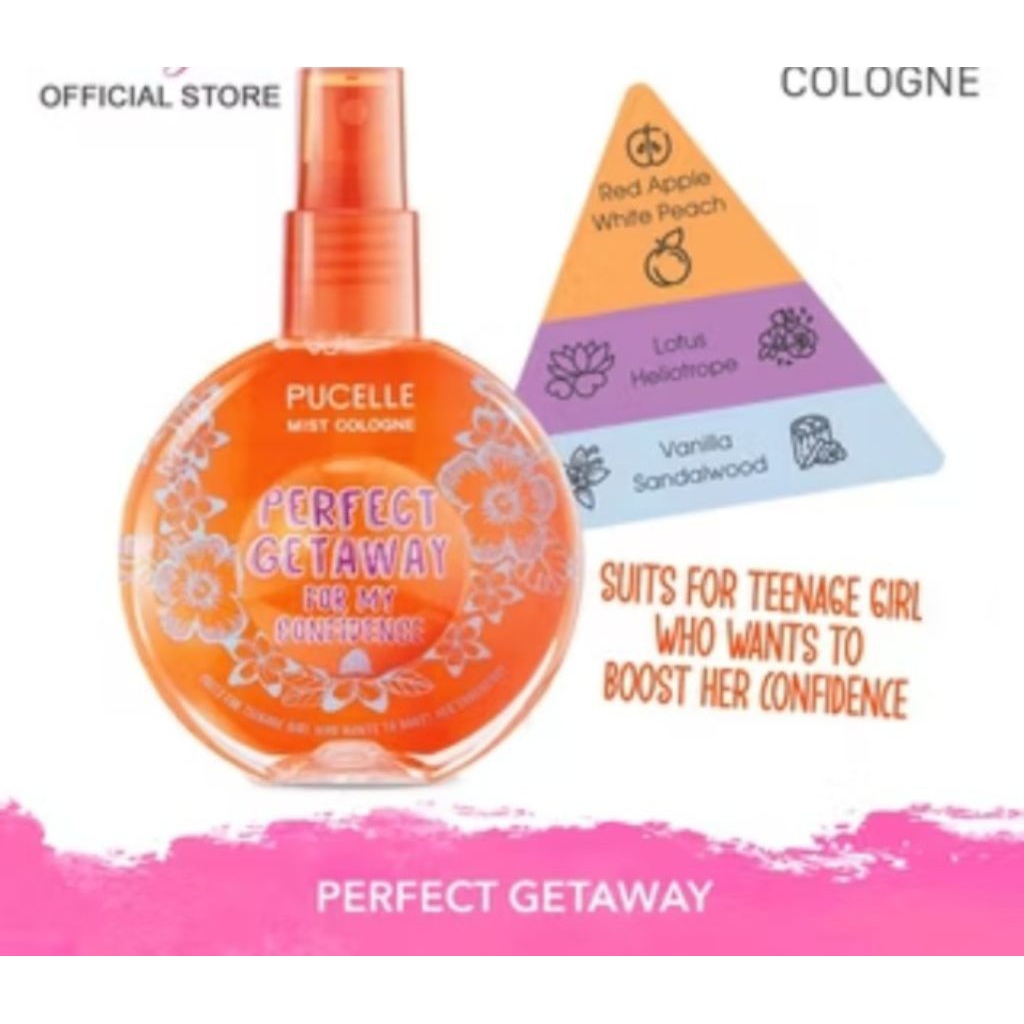 PARFUM, PARFUM PUCELLE 150ml, PARFUM PUCELLE MIST COLOGNE, MINYAK WANGI, MINYAK WANGI ZAMAN DULU, PU