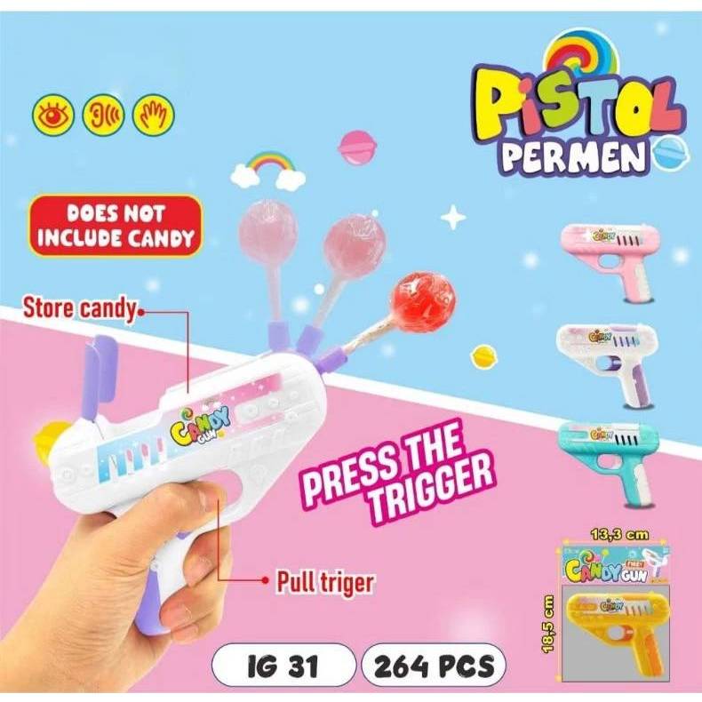 Mainan Permen Lollipop Anak – Pistol Tembakan Permen Viral, Mainan Anak Seru