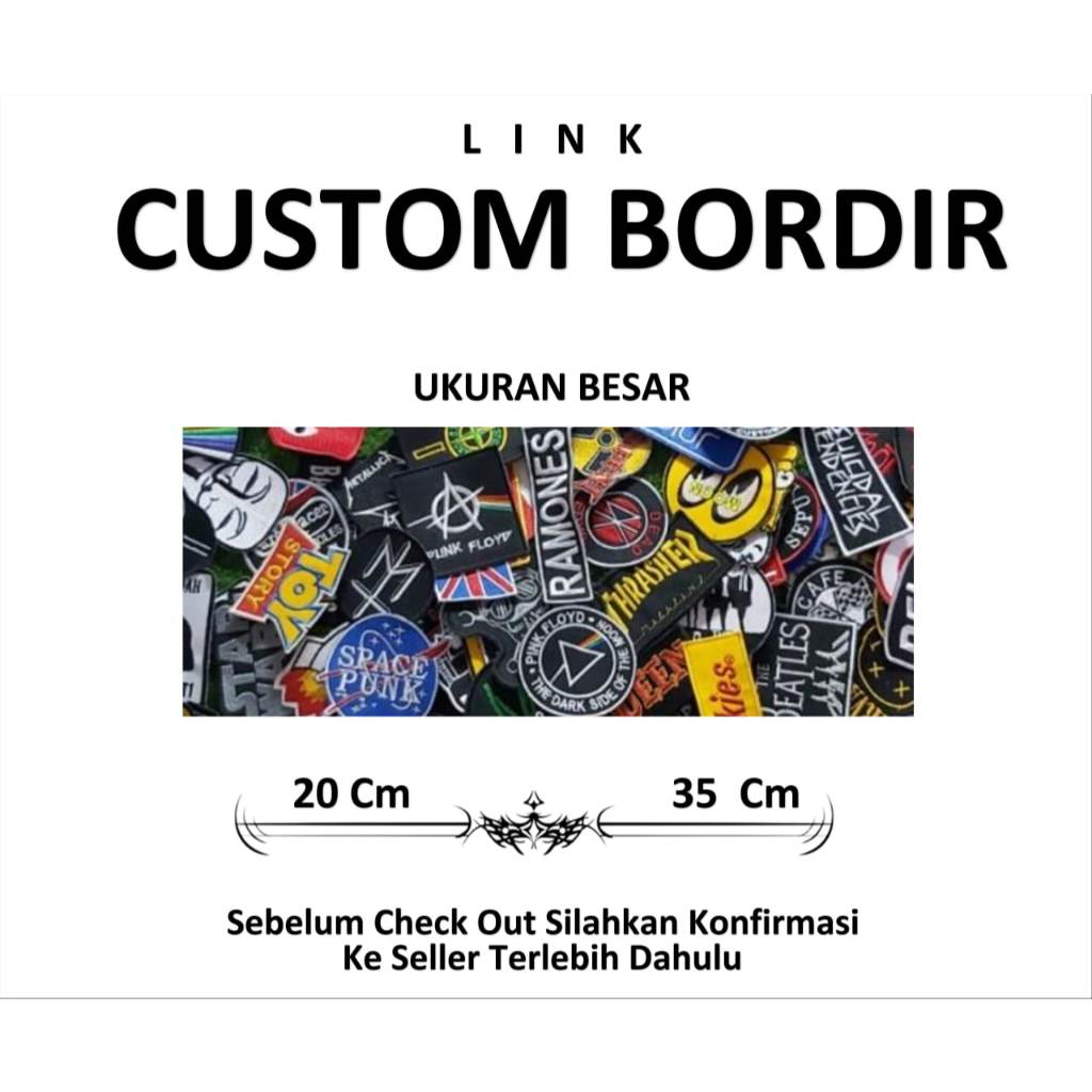 EMBLEM PATCH BORDIR CUSTOM UKURAN BESAR BEBAS SATUN - IBP 2025