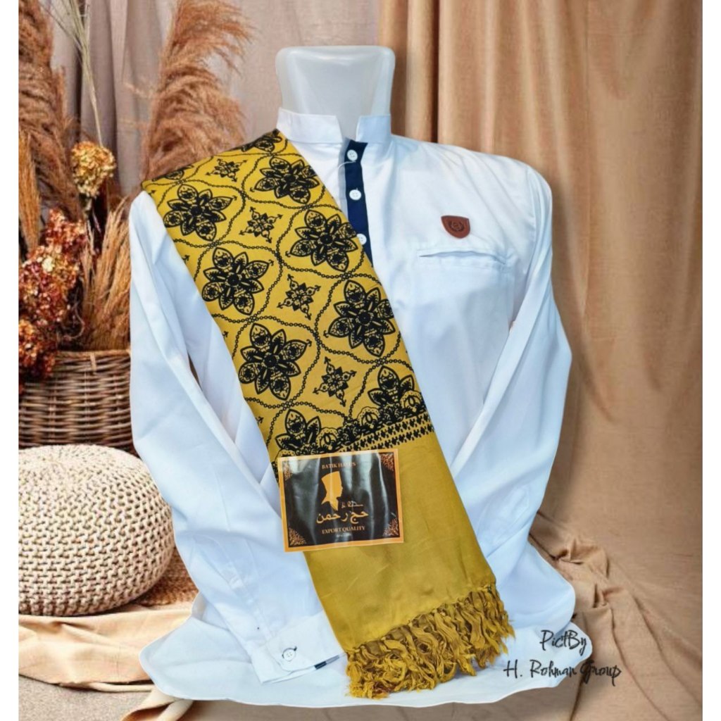 SORBAN PRIA MOTIK BATIK GOLD TERBARU SORBAN MOTIF BATIK SORBAN KYAI USTAD