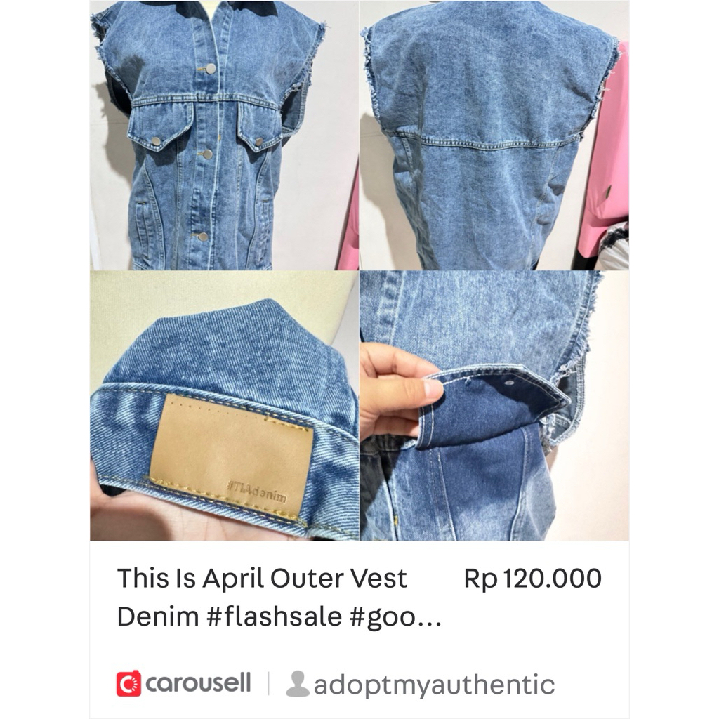 [PRELOVED] VEST JAKET DENIM TIA THIS IS APRIL