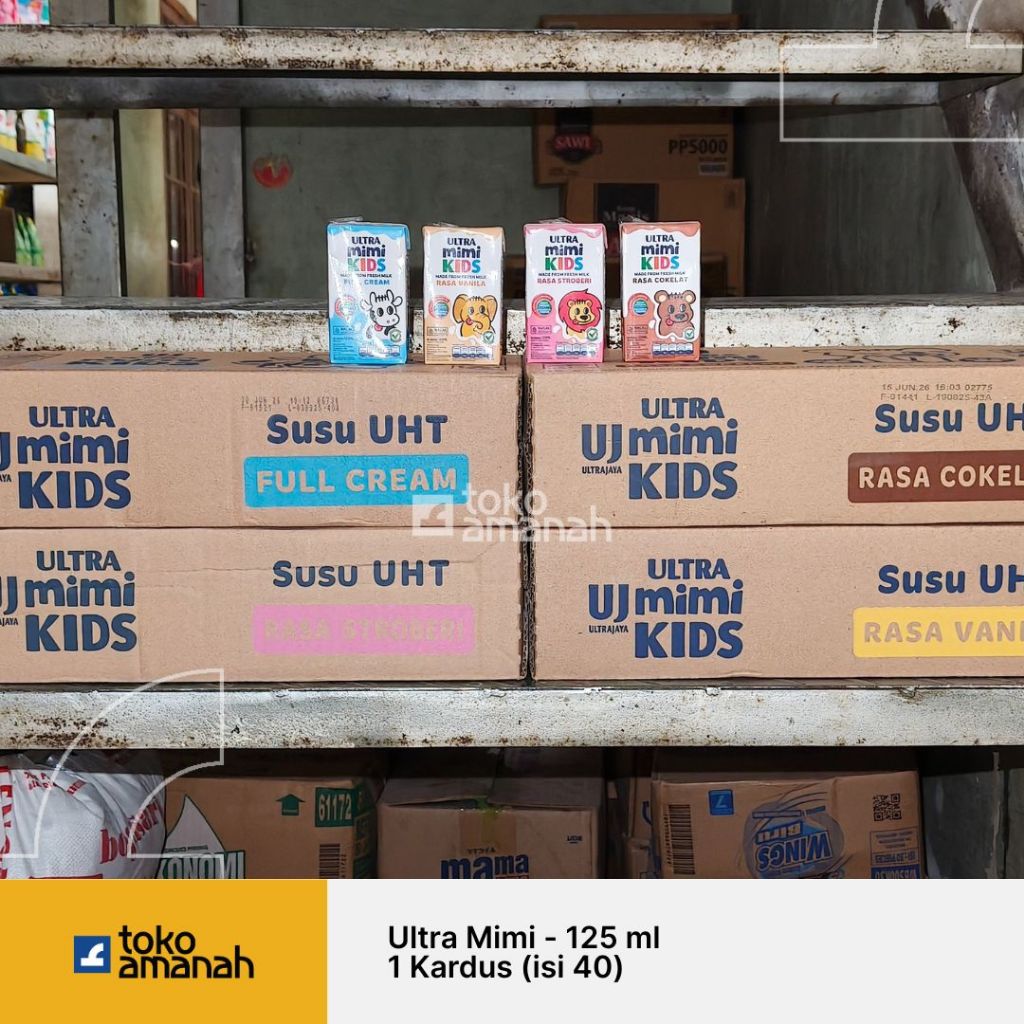 

SUSU UHT ULTRA MIMI KIDS FRESH MILK 125ML KARTON / KARDUS (40 PCS) (COKELAT, STROBERI, FULL CREAM, VANILA)