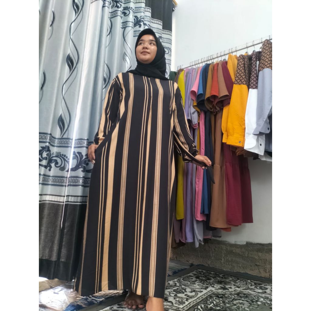 Gamis anita long Dress Rayon Twill Premium jumbo ld 120 pb 135
