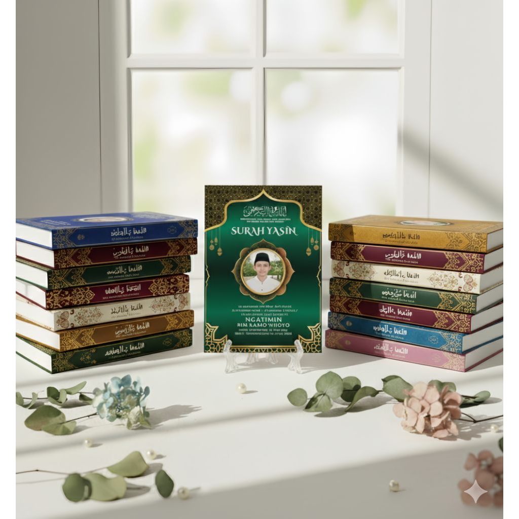 

Cetak Buku Yasin & Tahlil – Custom Cover Bisa Nama/Foto/Desain, buku saku