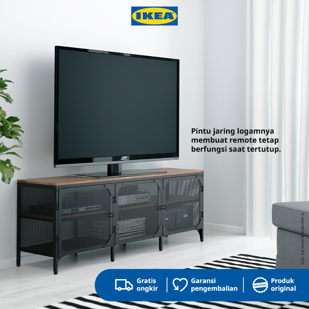 IKEA FJALLBO Meja TV Minimalis Hitam 150x36x54 cm
