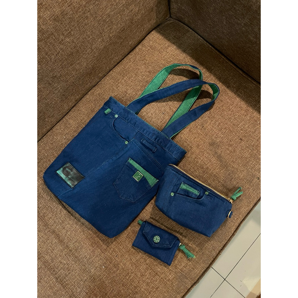 DIY jeans GUESS, limited edition, Jeans series, tote bag jeans