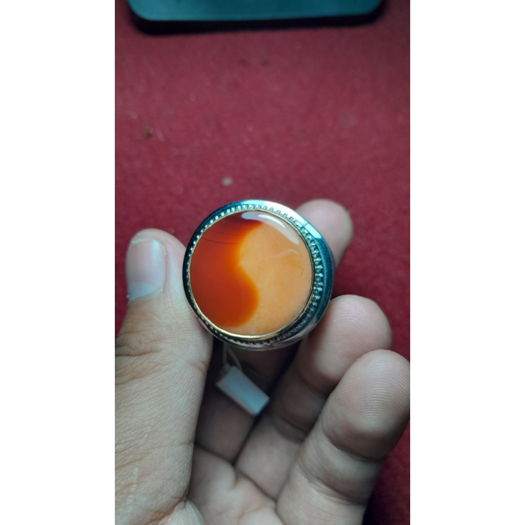 NATURAL AKIK MOTIP YIN&YANG