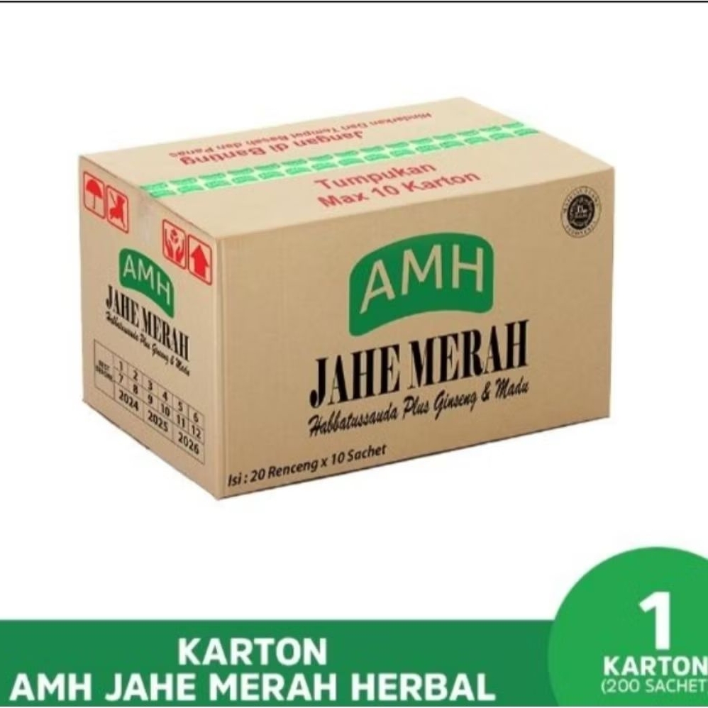 JAHE MERAH AMH 1 Dus isi 20 Renteng (200Sachets)
