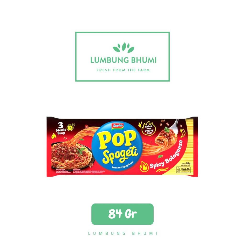 

INDOMIE Pop Spageti Spicy Bolognese 84 Gr 1 Pcs - Lumbung Bhumi