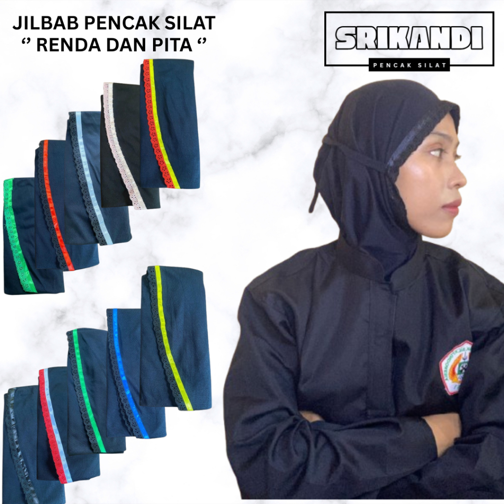 Jilbab Pencak Silat , kerudung silat premium - srikandi pencak silat