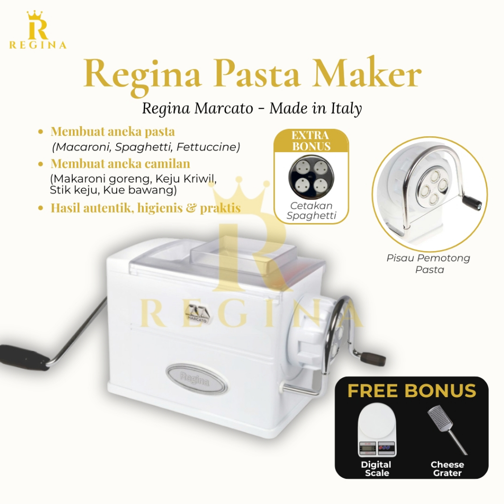 Regina Pasta Maker Regina Marcato Alat Cetak Mie Pasta Original Italy