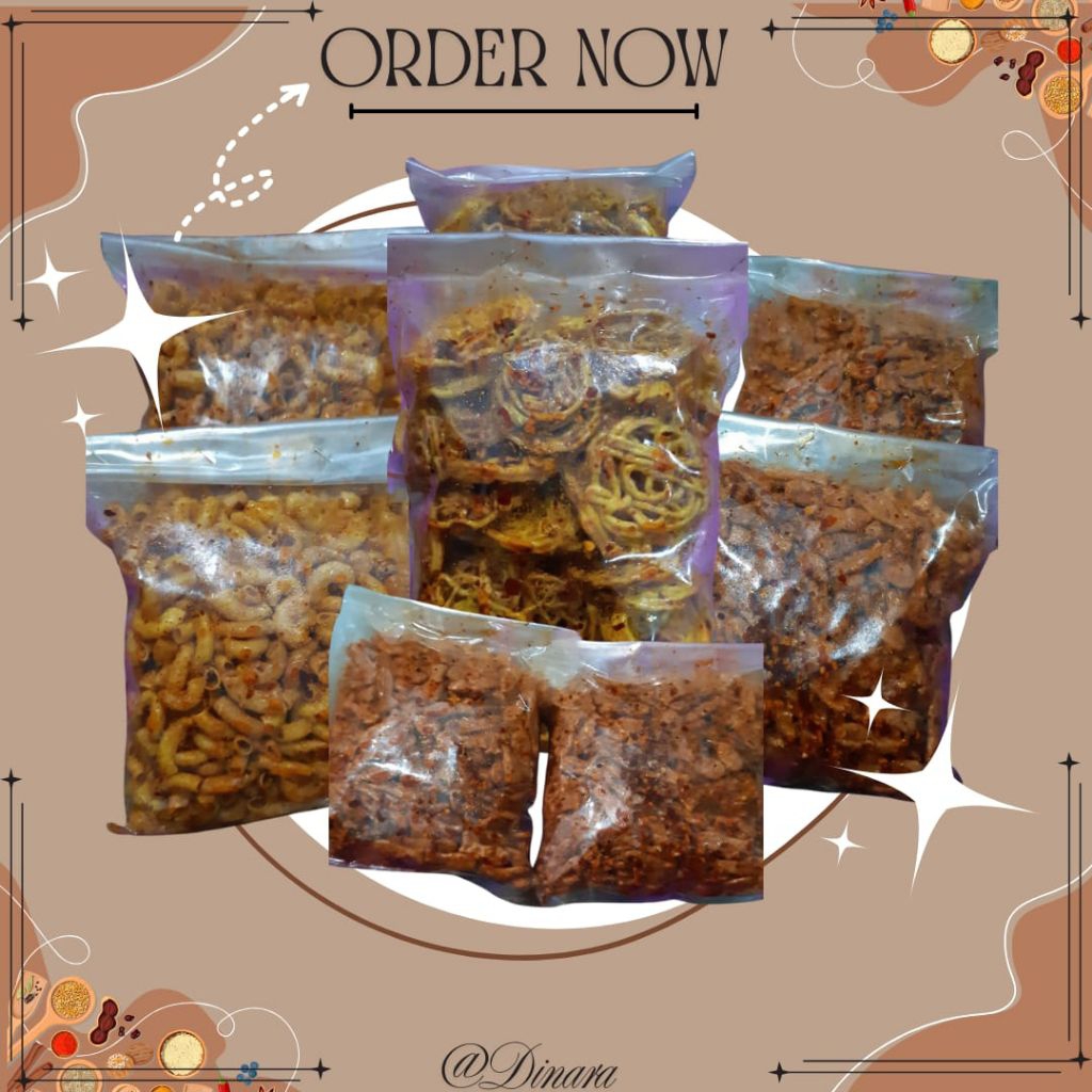 

Cemila-cemilan kerupuk seblak dan Basreng