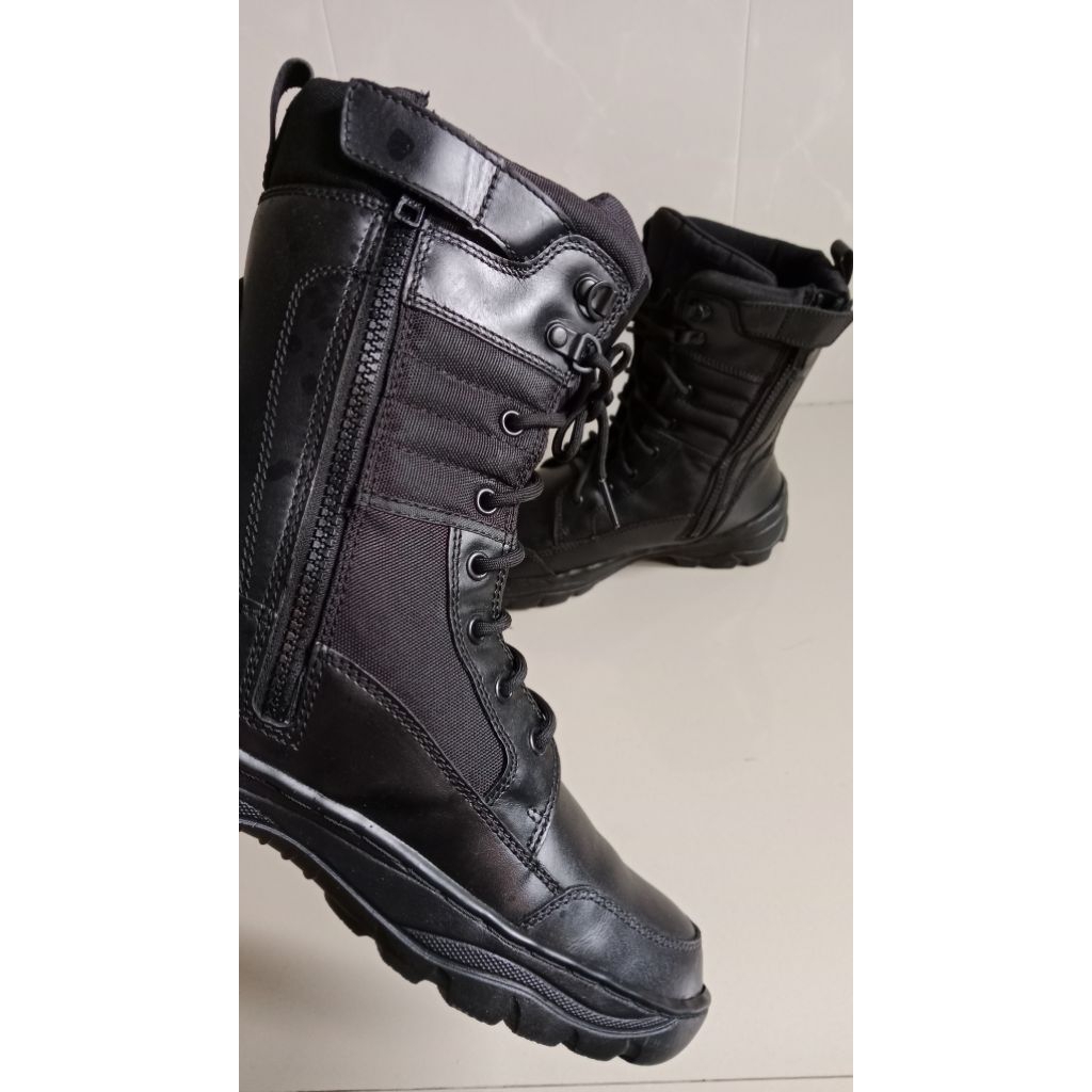 sepatu pdl resleting samping kulit asli