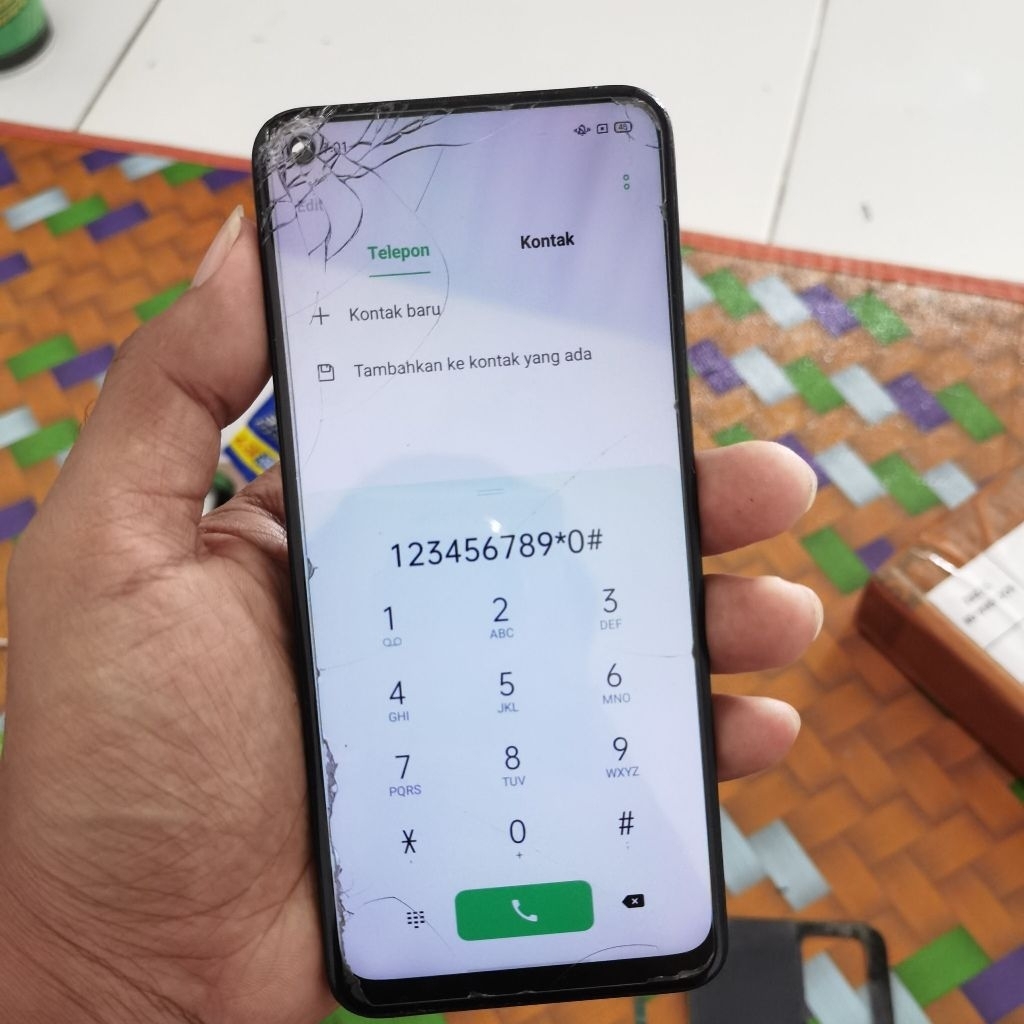 LCD OPPO A54  ORI COPOTAN MINUS RETAK GLASS