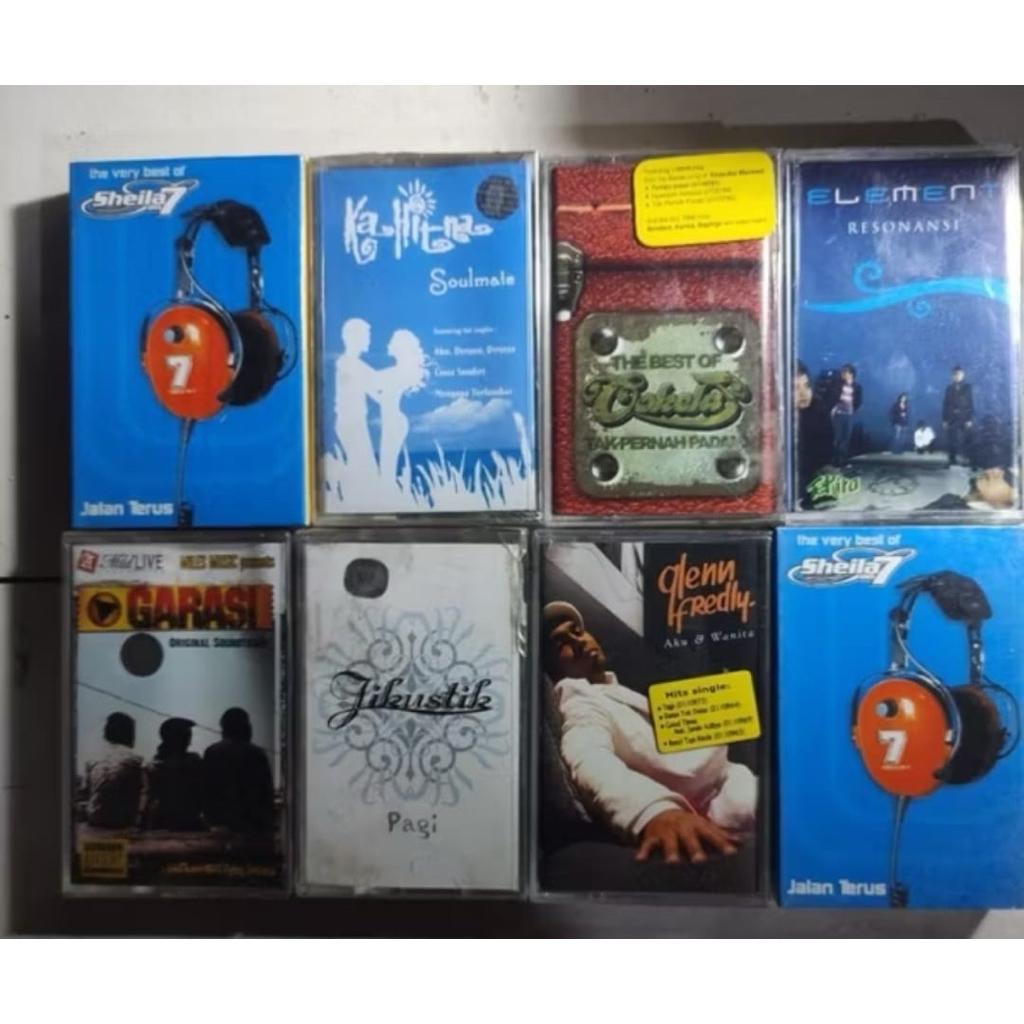 Kaset Pita Original Band Indonesia 2000an – Sheila On 7, Kahitna, Galagasi, Element, Garasi, Audy, J