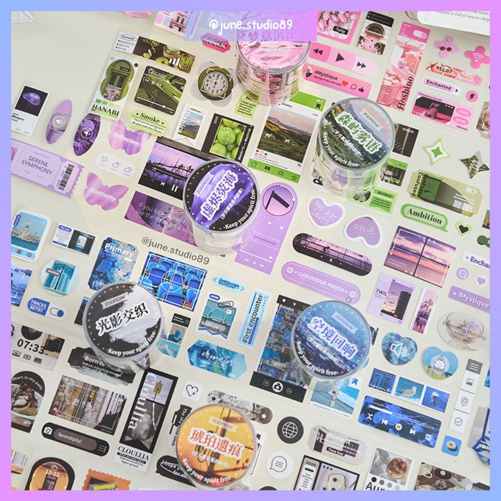 

[JUNE] WT 6cm x 2m Deco Sticker Random Life Music Washi Tape Aesthetic Journal Kit Starter DIY Material Scrapbook Buku Harian PET Junk Journal Years of Whispering