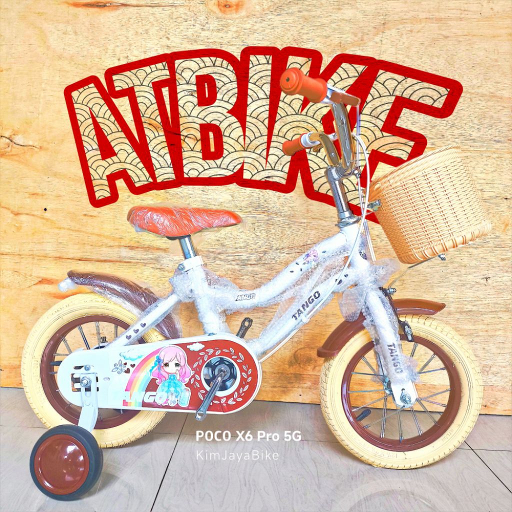 sepeda anak mini ukuran 12 inch grace sepeda anak cewek prempuan lucu roda 3 roda tiga roda empat ro