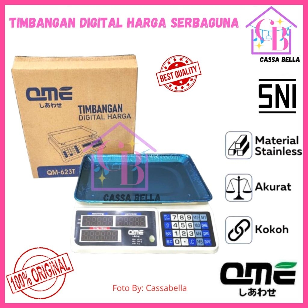 QME Timbangan Digital Buah 40 Kg / Timbangan Harga Digital 40 Kg / Timbangan Digital Serbaguna 40 Kg