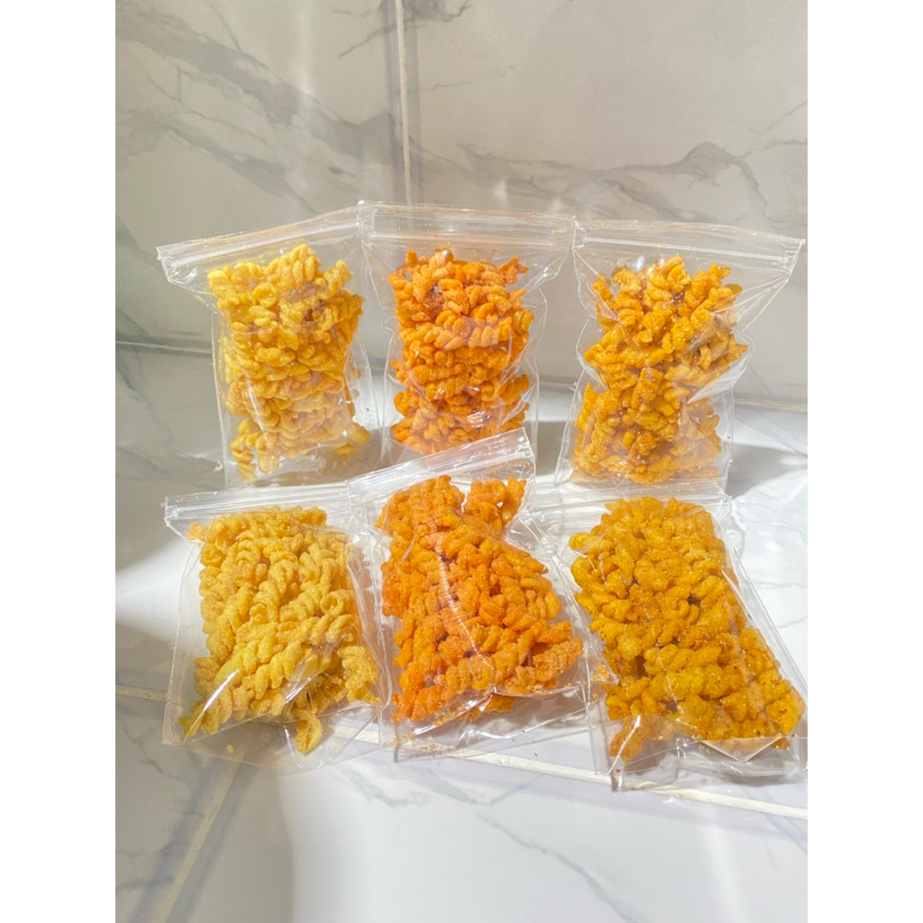 

keripik / kerupuk Makaroni Spiral | Makaroni Bantet 3 varian rasa