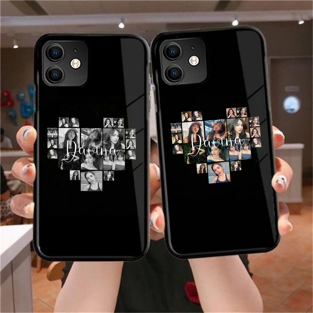 CASE SOFTCASE GLOSSY  CUSTOM NAMA LOVE 11 FOTO  BISA FOTO COUPLE READY FOR ALL TYPE