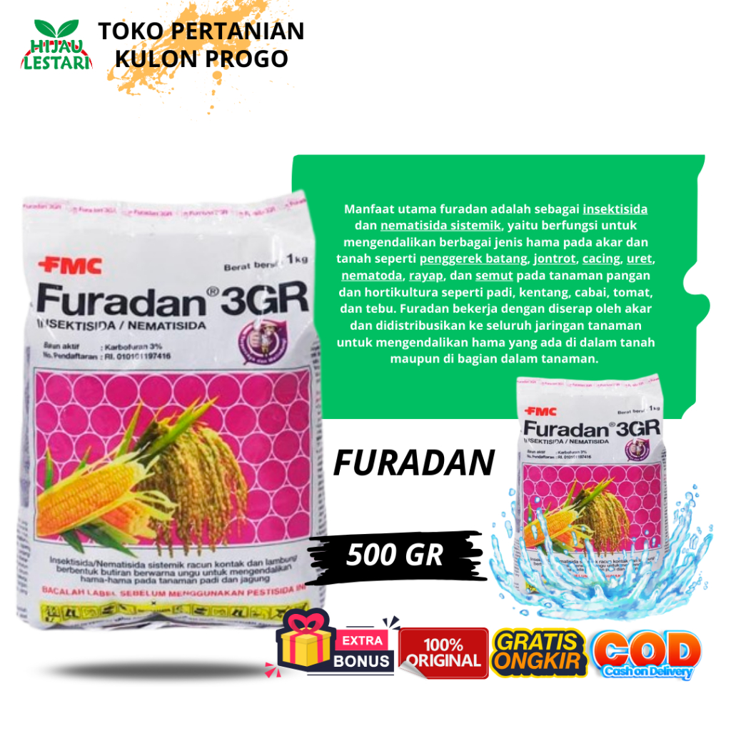 FURADAN 3 GR | INSEKTISIDA | MENGENDALIKAN HAMA TANAMAN | FMC / FURADAN