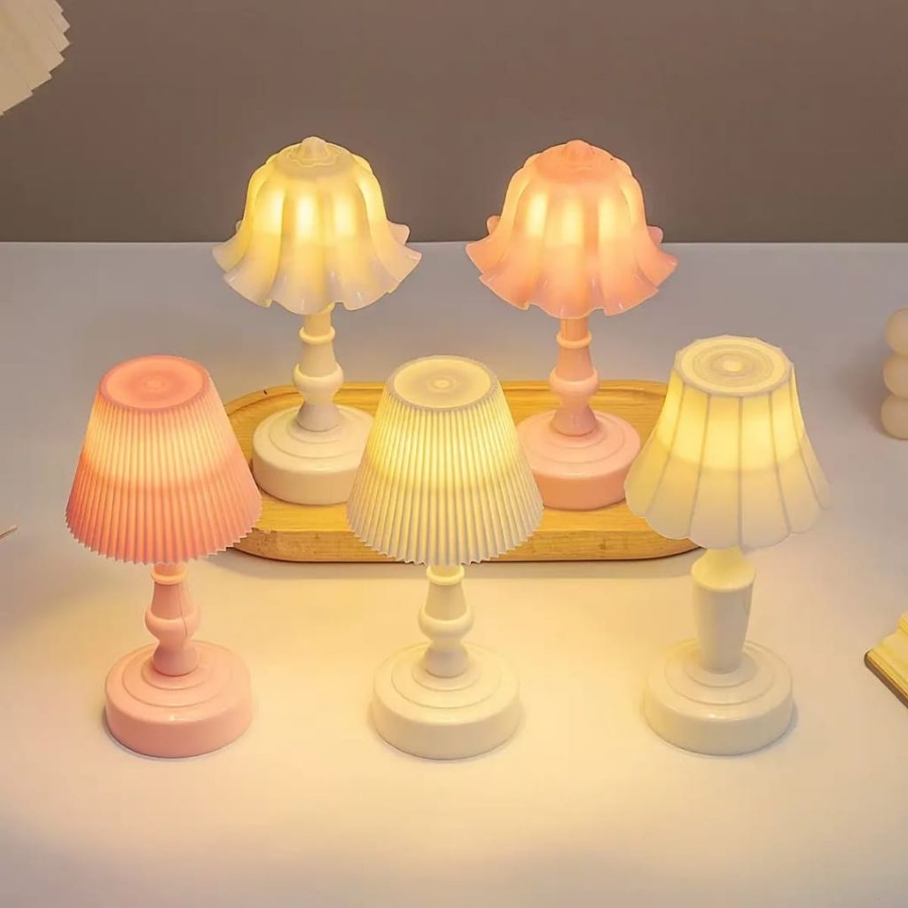 Lampu Aesthetic Lampu Meja Kristal Kamar Tidur Lampu Hias Kamar Ala Eropa